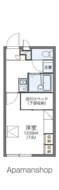 レオパレスモルトベーネⅡ[1K/21.81m2]の間取図