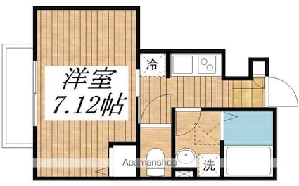 セジュール[1K/24.17m2]の間取図
