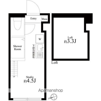 ハーモニーテラス池袋本町[1R/11.07m2]の間取図