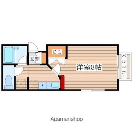 エクセレント南吉成　五番館[1K/24m2]の間取図