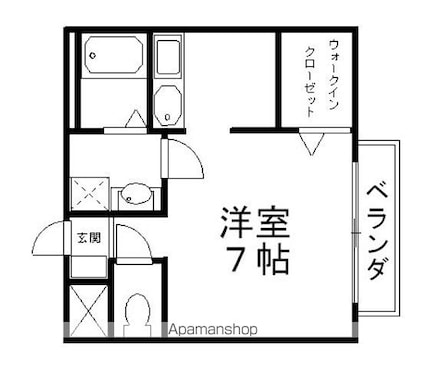 我逢人[1K/26.01m2]の間取図