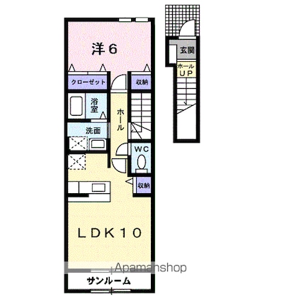 フォレスタ　デ　フィオーレ[1LDK/46.28m2]の間取図