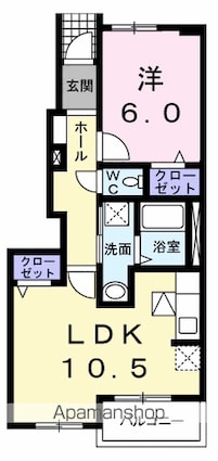 スカイマーク[1LDK/42.63m2]の間取図