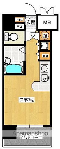 福岡市中央区春吉のマンションの間取り