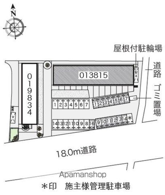 レオパレスアムール[2DK/49.68m2]の配置図