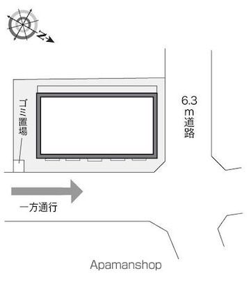 レオパレス折戸[1K/23.71m2]の配置図