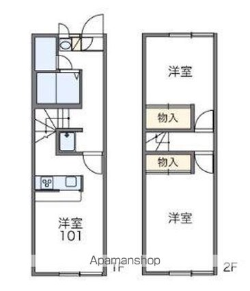 レオパレスエルサ[2DK/49.68m2]の間取図