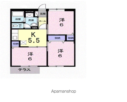シャルマン北川毛Ａ[3K/54.92m2]の間取図
