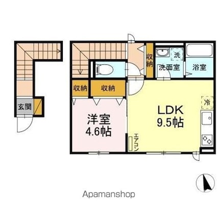 リーセント・メゾンＳ[1LDK/41.69m2]の間取図