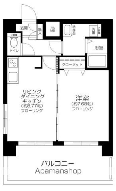 アイル方南町[1LDK/40.41m2]の間取図