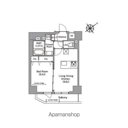 ＨＦ押上レジデンス[1LDK/40.23m2]の間取図