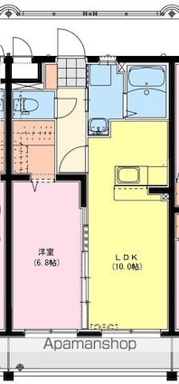 ローズマリーＢ棟[1LDK/42m2]の間取図