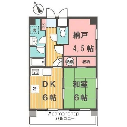 芦花ハウスⅡ[2DK/41.25m2]の間取図