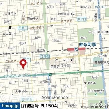 東京都墨田区緑３丁目[1K/20.94m2]の周辺