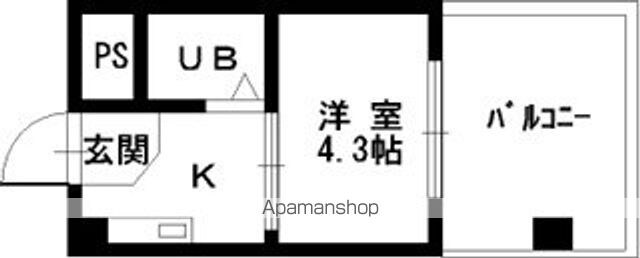 スタンドアップ和歌山[1K/15.18m2]の間取図