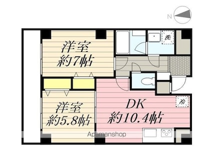 レオーネ秋葉原[2LDK/51.63m2]の間取図