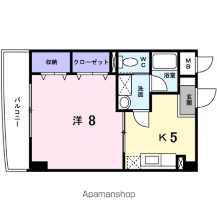 ＶｉｅｎｔＮａｋａｈｉｒｏＡｖ[1DK/30.49m2]の間取図