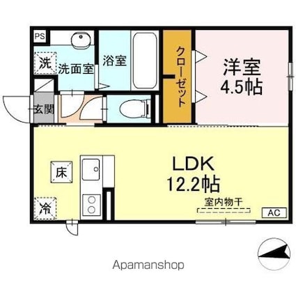 ＲＥＳＵＡ浜田[1LDK/40.26m2]の間取図
