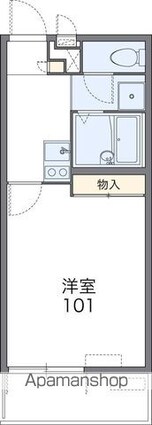 レオパレス大塩[1K/23.18m2]の間取図