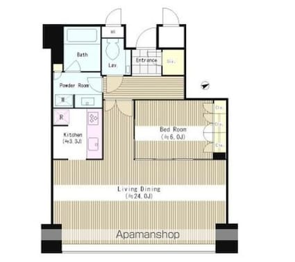 セントラルパークタワー　ラ・トゥール新宿[1LDK/75.26m2]の間取図