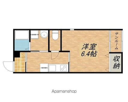 レジーナ[1K/26m2]の間取図
