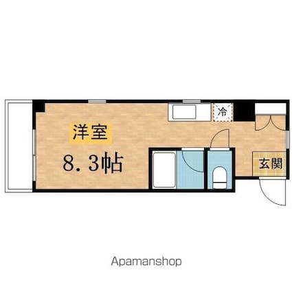 イーハトーブ[1R/25.74m2]の間取図