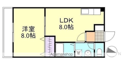エスポワールＫ＆Ｋ[1LDK/36.22m2]の間取図