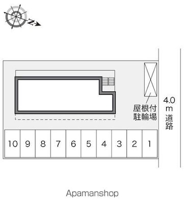 レオパレスサンライズ[1K/24.84m2]の配置図