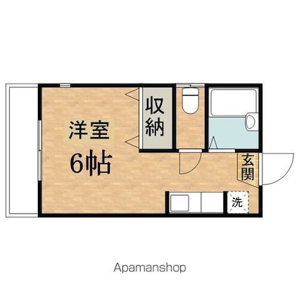 パルコートＳ[1R/20.7m2]の間取図