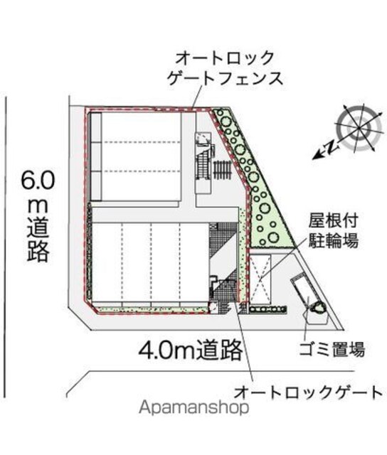 レオパレスアイリス[1K/19.87m2]の配置図