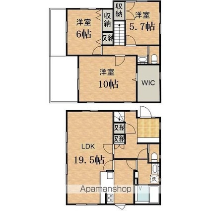 日野市三沢５丁目戸建[3LDK/110.7m2]の間取図