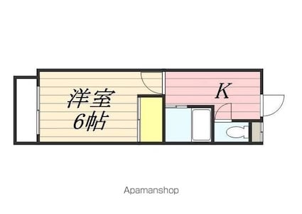 とまとⅡ[1K/21.17m2]の間取図