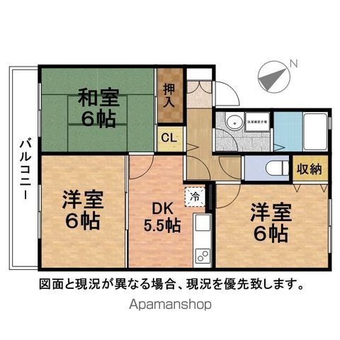サニーコート田辺 Aの間取り写真