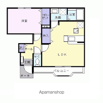 ミルトガーデン[1LDK/45.99m2]の間取図