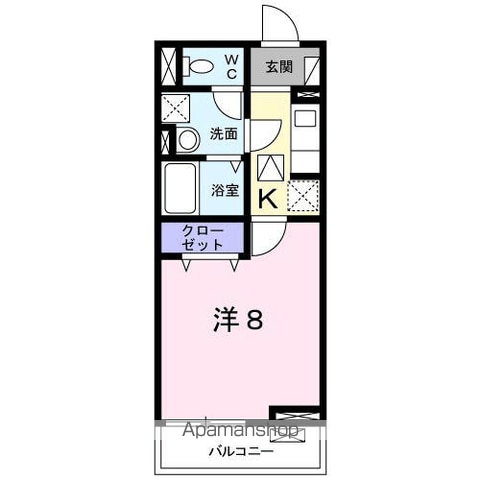 八王子市元横山町のアパートの間取り