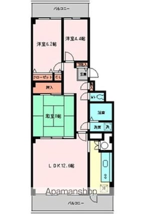 ソフトタウン武蔵野[3LDK/81.91m2]の間取図
