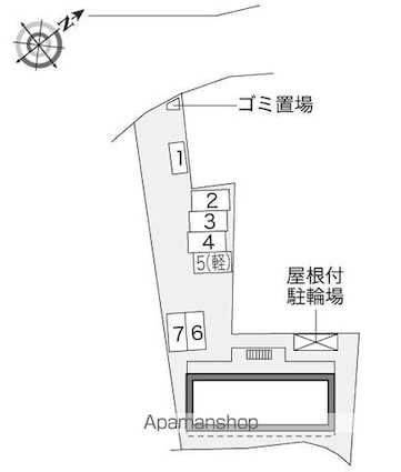レオパレス天王[1K/23.18m2]の配置図