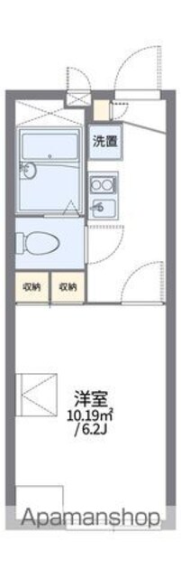 レオパレス南長崎Ⅱ[1K/19.87m2]の間取図