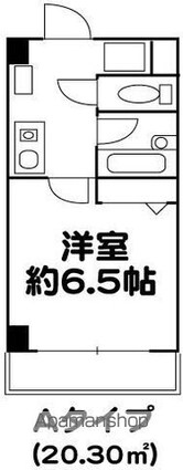 東京都世田谷区下馬２丁目[1K/20.3m2]の間取図