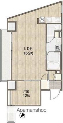 ラ・ブークル[1LDK/43.83m2]の間取図