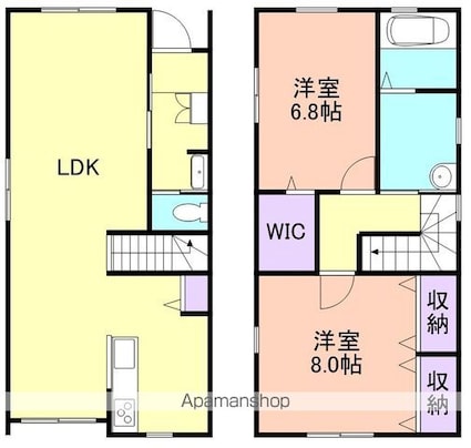 ヴィラージュ梶取[2LDK/84.87m2]の間取図