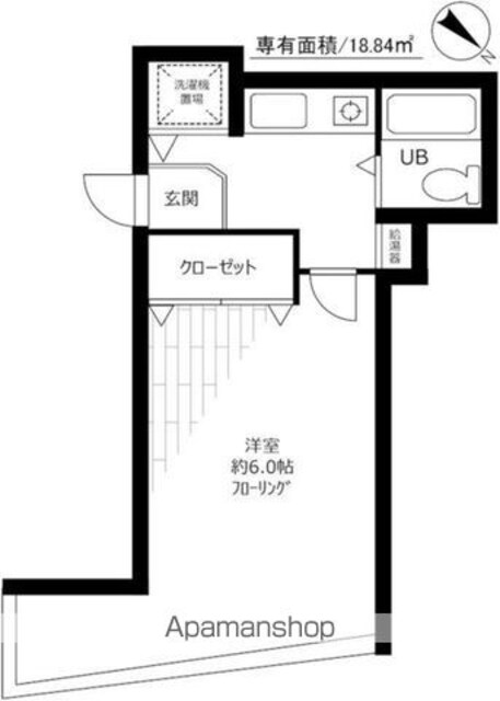 藤田ビル[1K/18.84m2]の間取図