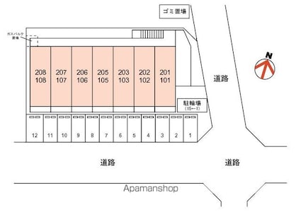 シャイン城の下Ⅴ[1LDK/40.5m2]の外観2