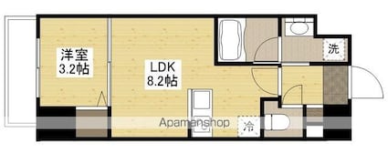 エネピア舟入（旧　サムティ舟入Ⅱ）[1LDK/31.14m2]の間取図