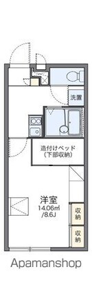 レオパレスマロンハイム[1K/23.18m2]の間取図