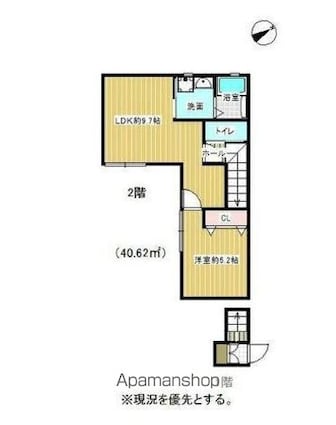 椿パレス[1LDK/40m2]の間取図