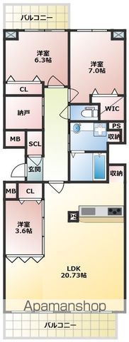 CREST西新の間取り写真