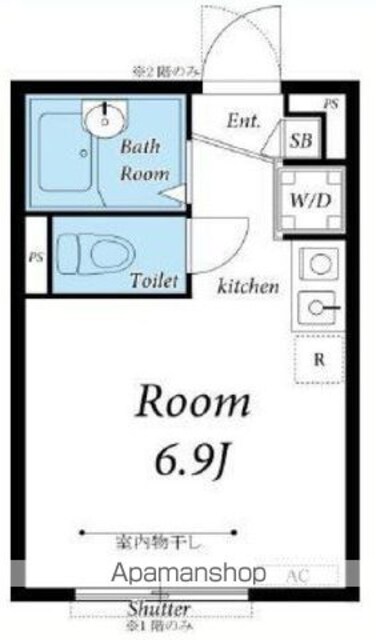 リブリ・ＷＯＯＤＳＩＤＥ[1R/15.94m2]の間取図