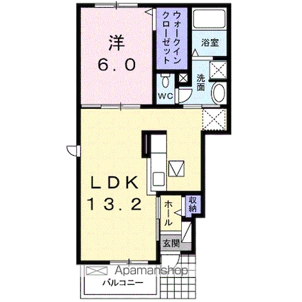 宮崎県延岡市稲葉崎町３丁目[1LDK/45.27m2]の間取図