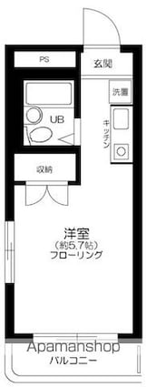 ハイムＫＭビル[1K/17.35m2]の間取図